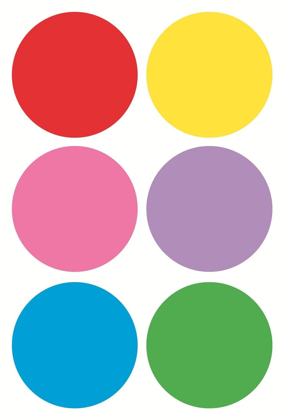 4629 2inch Colored dot Stickers, 2 inch 300pcs Round Colored dot Sticker